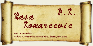 Maša Komarčević vizit kartica
